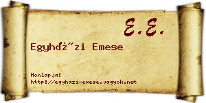 Egyházi Emese névjegykártya